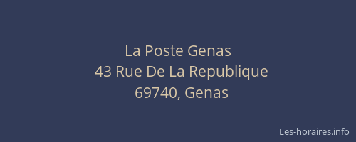La Poste Genas