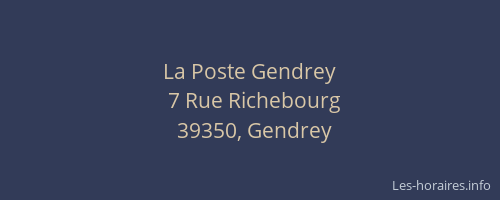 La Poste Gendrey