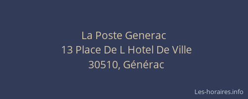 La Poste Generac