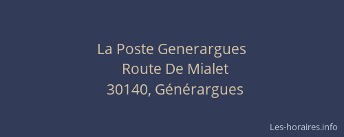 La Poste Generargues