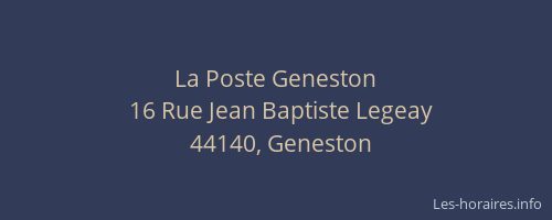 La Poste Geneston