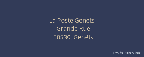 La Poste Genets