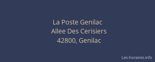 La Poste Genilac