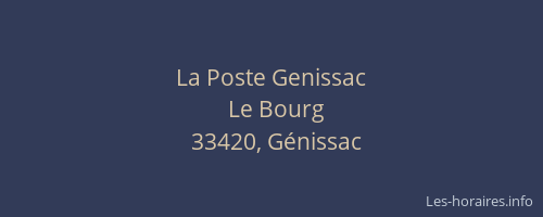 La Poste Genissac