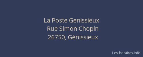 La Poste Genissieux