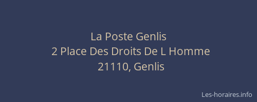 La Poste Genlis