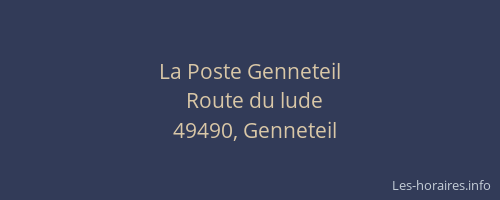La Poste Genneteil