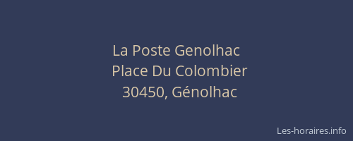 La Poste Genolhac