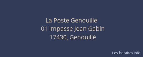 La Poste Genouille