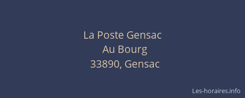 La Poste Gensac
