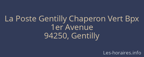 La Poste Gentilly Chaperon Vert Bpx