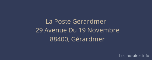 La Poste Gerardmer
