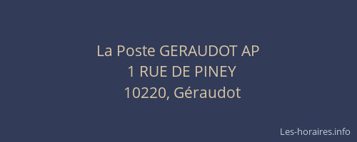 La Poste GERAUDOT AP