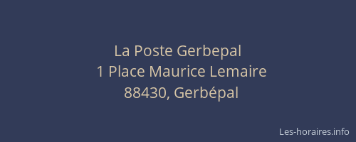 La Poste Gerbepal