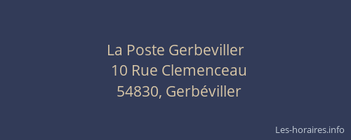 La Poste Gerbeviller