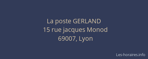 La poste GERLAND