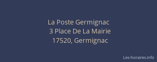 La Poste Germignac