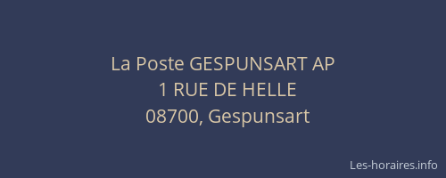 La Poste GESPUNSART AP