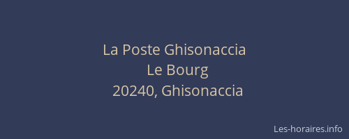 La Poste Ghisonaccia
