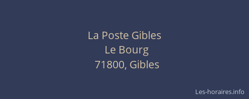 La Poste Gibles