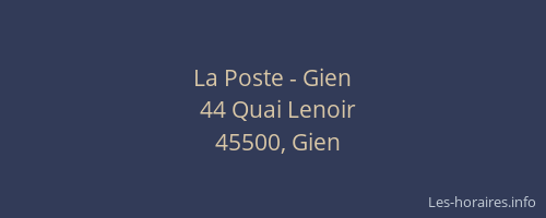 La Poste - Gien