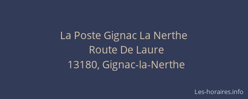 La Poste Gignac La Nerthe