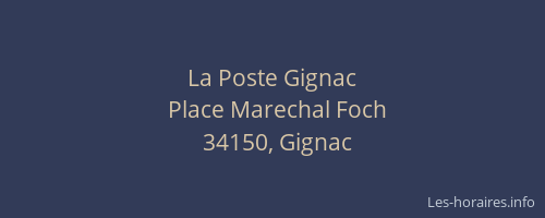 La Poste Gignac