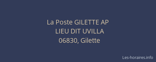 La Poste GILETTE AP