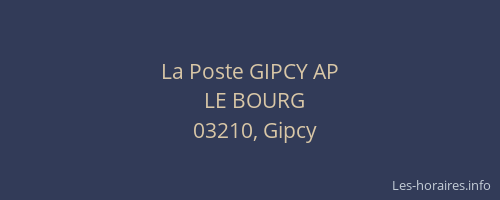 La Poste GIPCY AP