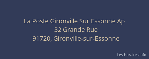 La Poste Gironville Sur Essonne Ap