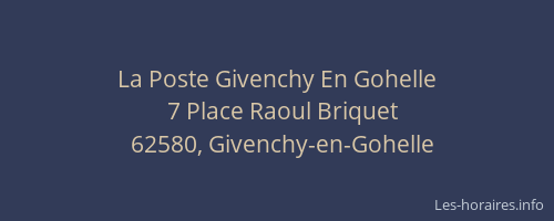 La Poste Givenchy En Gohelle