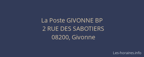 La Poste GIVONNE BP