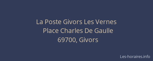 La Poste Givors Les Vernes