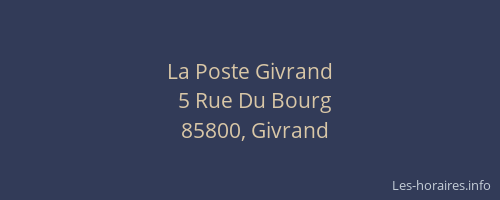 La Poste Givrand