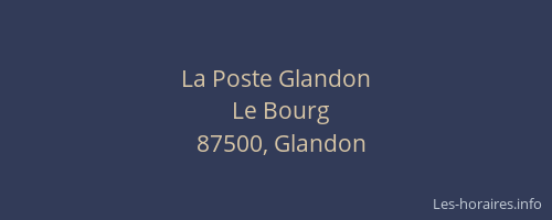 La Poste Glandon