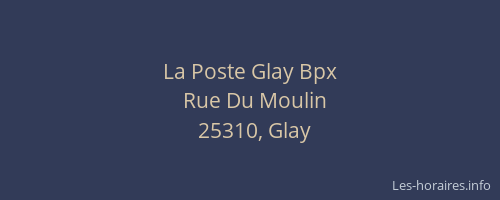 La Poste Glay Bpx