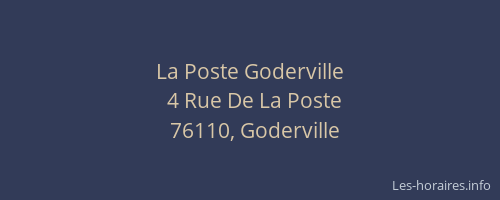 La Poste Goderville