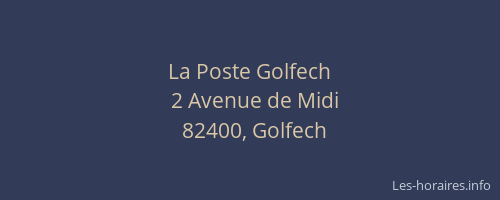 La Poste Golfech
