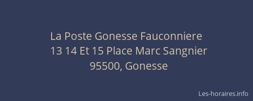 La Poste Gonesse Fauconniere