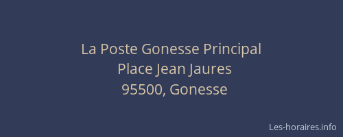 La Poste Gonesse Principal