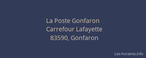 La Poste Gonfaron