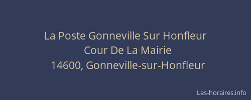 La Poste Gonneville Sur Honfleur