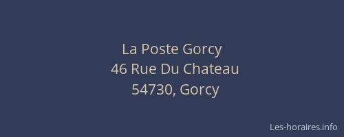 La Poste Gorcy
