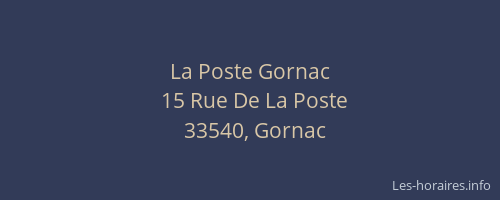 La Poste Gornac