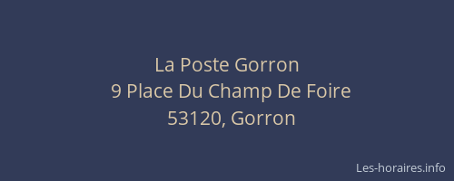 La Poste Gorron