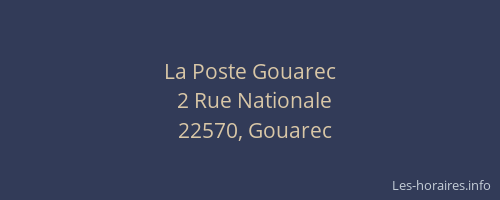 La Poste Gouarec