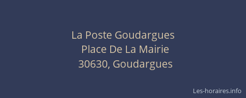 La Poste Goudargues
