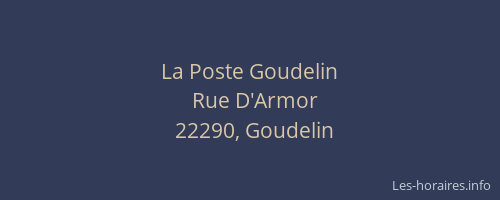 La Poste Goudelin