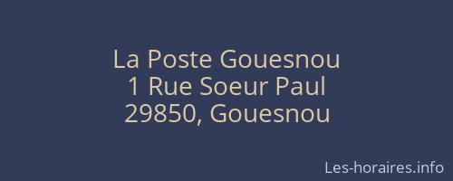 La Poste Gouesnou