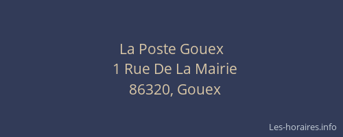 La Poste Gouex